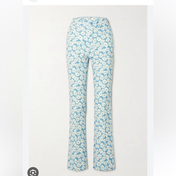 Re/Done daisy print high waisted 70’s style flair jeans. Size 26 - Picture 9 of 9